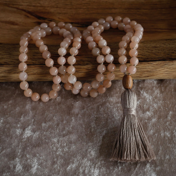 Sunstone Mala Necklace