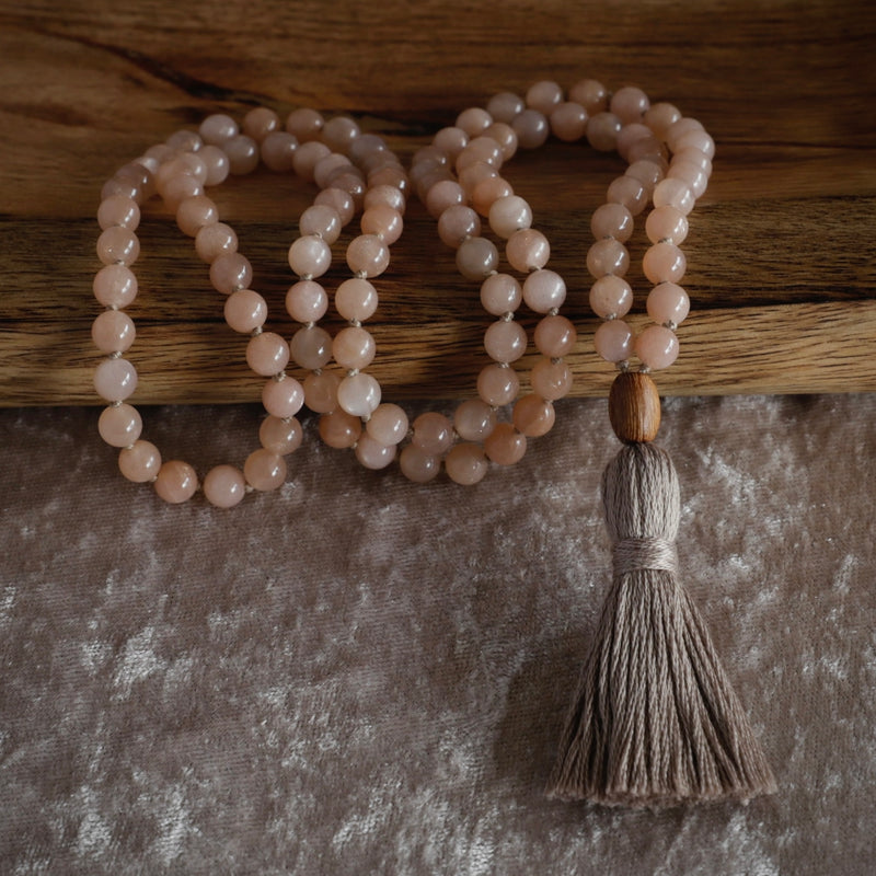 Sunstone Mala Necklace