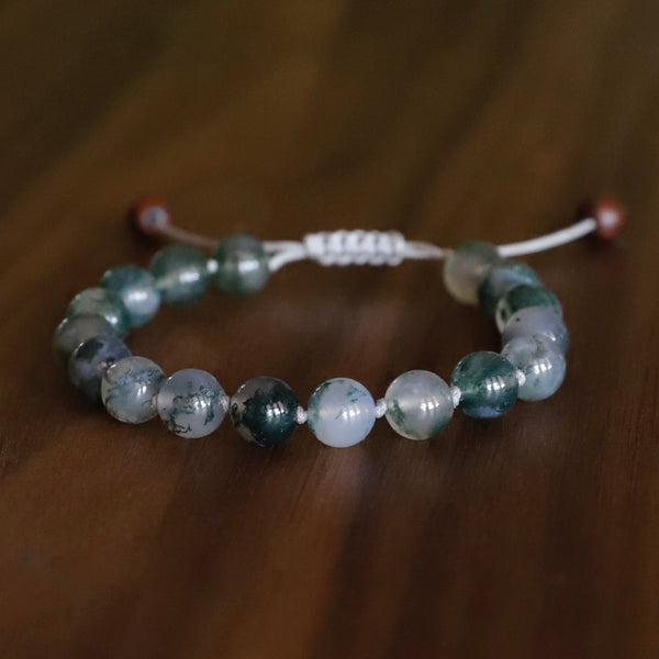 "Abundance" Mala Bracelet | Moss Agate