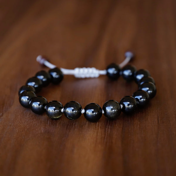 "Purpose" Mala Bracelet | Obsidian
