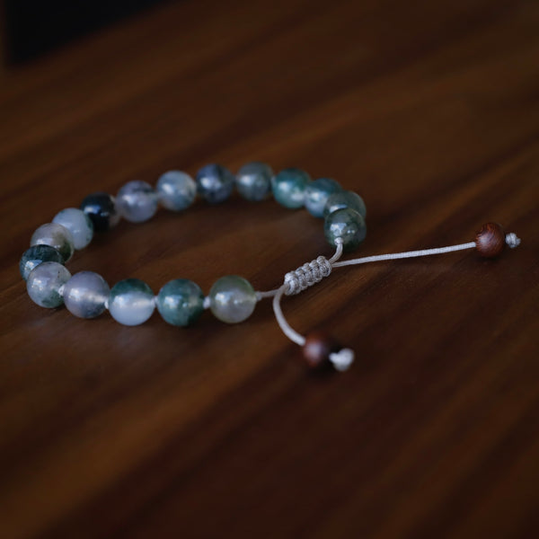 "Abundance" Mala Bracelet | Moss Agate